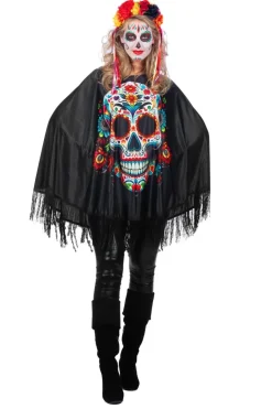 Dia De Los Muertos Poncho Dames