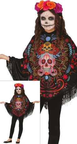 Dia De Los Muertos Poncho Meisje
