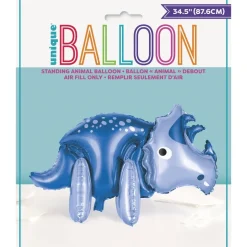 Dino Ballon Blauw XL 87cm