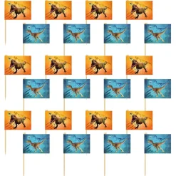 Dino Cocktailprikkers 7cm 24st