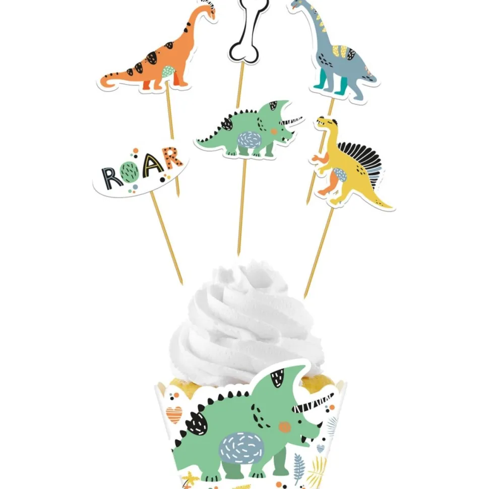 Dino Cupcake Toppers Roar 12 delig