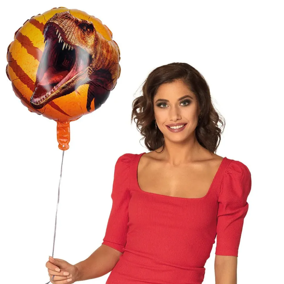 Dino Helium Ballon Oranje Leeg 45cm