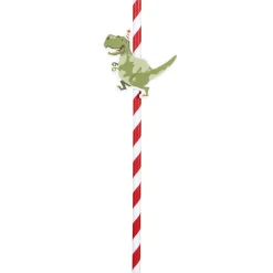 Dino Papier Rietjes 20cm 6st