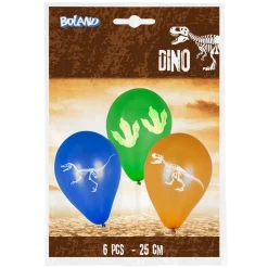 Dinosaurus Ballonnen Gekleurd 25cm 6st