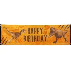 Dinosaurus Banner Happy Birthday
