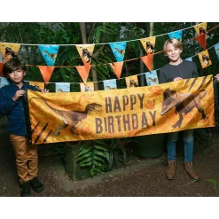 Dinosaurus Banner Happy Birthday