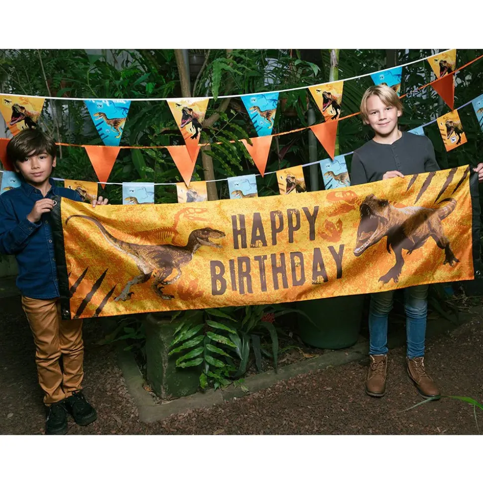 Dinosaurus Banner Happy Birthday