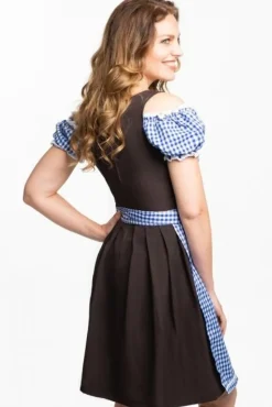 Dirndl Jurk Oktoberfest Blauw Bruin