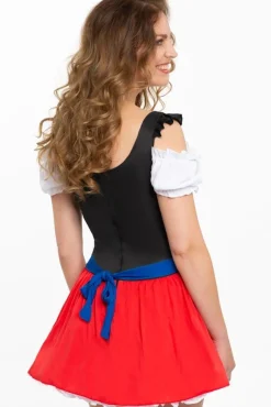 Dirndl Jurk Oktoberfest Rood Blauw Schort