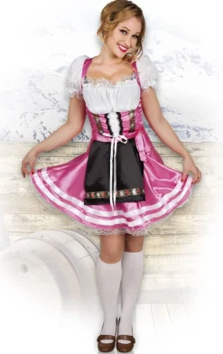 Dirndl Jurk Oktoberfest Roze