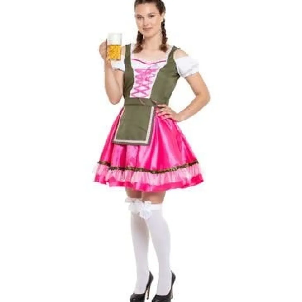 Dirndl Jurk Oktoberfest Roze Groen
