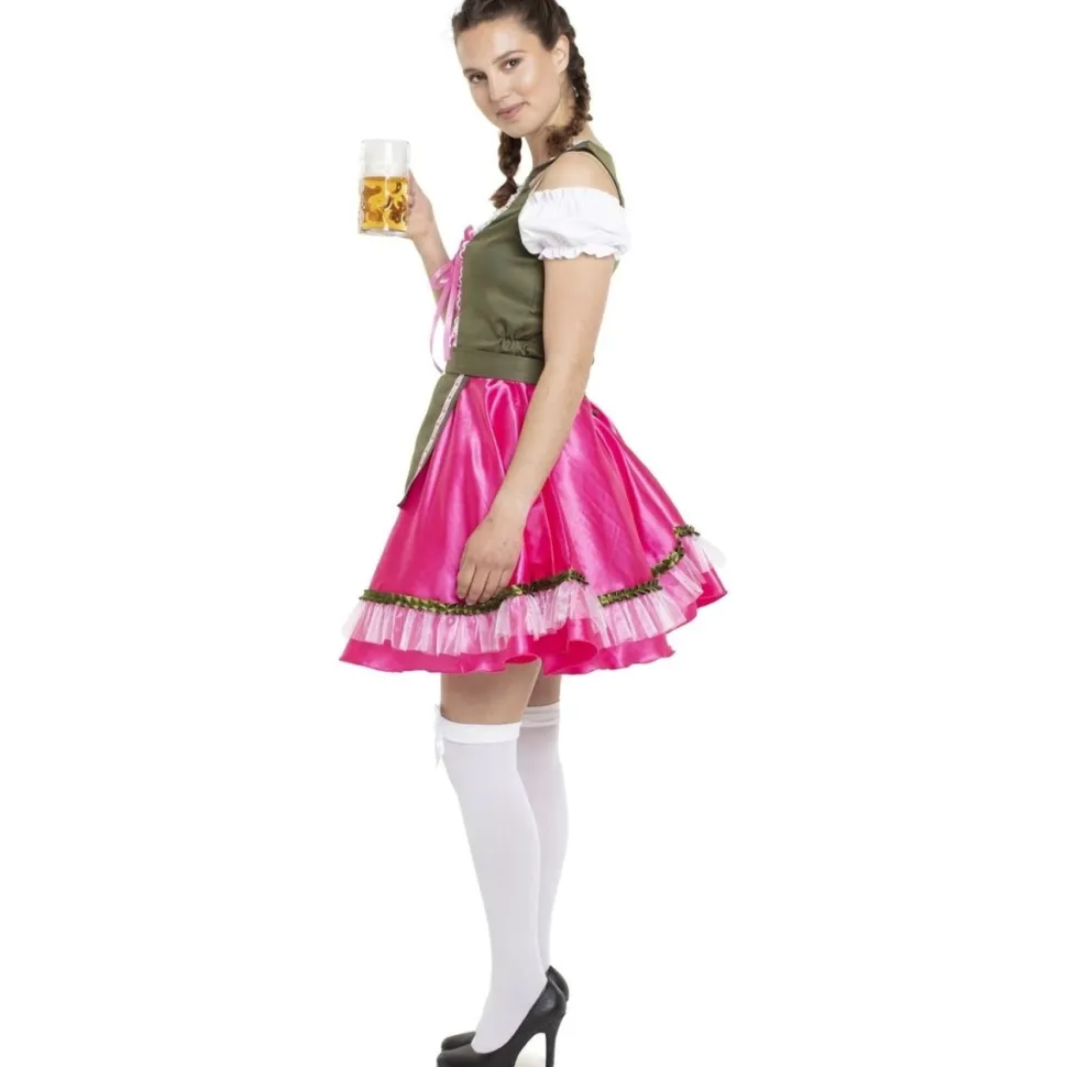 Dirndl Jurk Oktoberfest Roze Groen