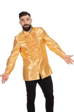 Disco Blouse Ruches Goud