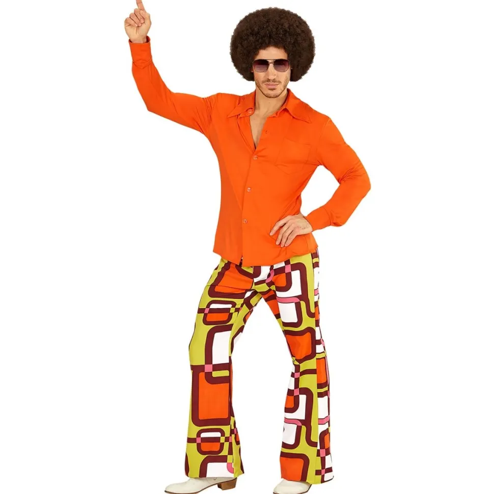 Disco 70S Blouse Heren Oranje