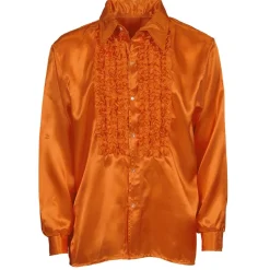 Disco 70S Blouse Oranje Heren