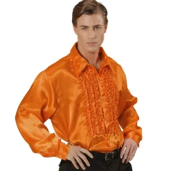 Disco 70S Blouse Oranje Heren