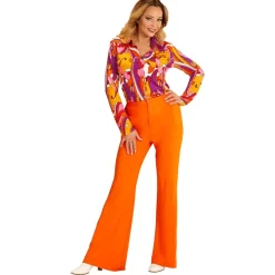 Disco 70S Broek Oranje Dames