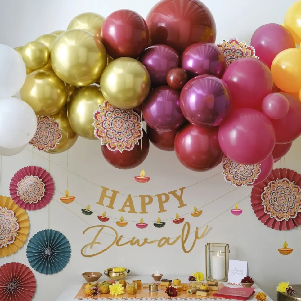 Diwali Papieren Waaiers 5st