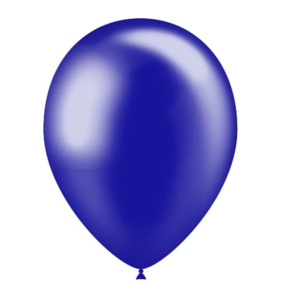 Donkerblauwe Ballonnen Metallic 25cm 10st