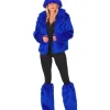 Donkerblauwe Beenwarmers Pluche
