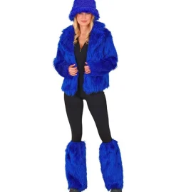 Donkerblauwe Beenwarmers Pluche