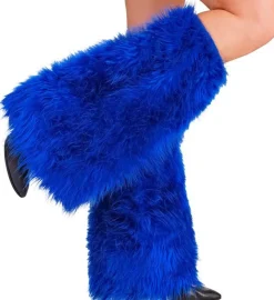 Donkerblauwe Beenwarmers Pluche