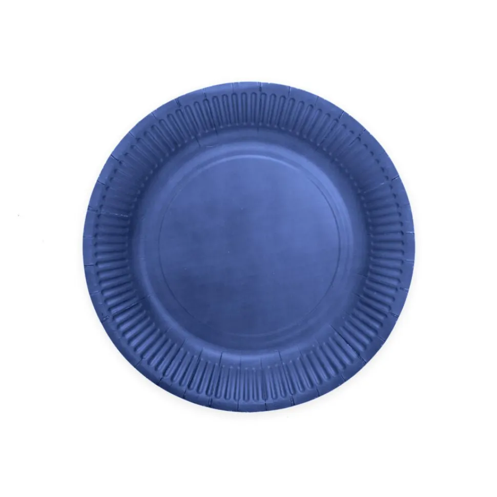Donkerblauwe Borden Papier 23cm 16st