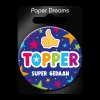Donkerblauwe Button Topper 5,5cm
