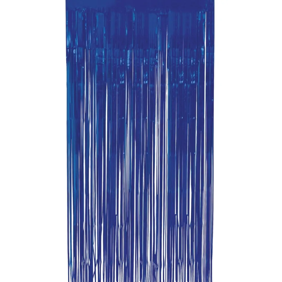 Donkerblauwe Deurgordijn 2m