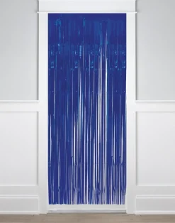Donkerblauwe Deurgordijn 2m