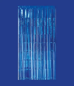 Donkerblauwe Deurgordijn 2m