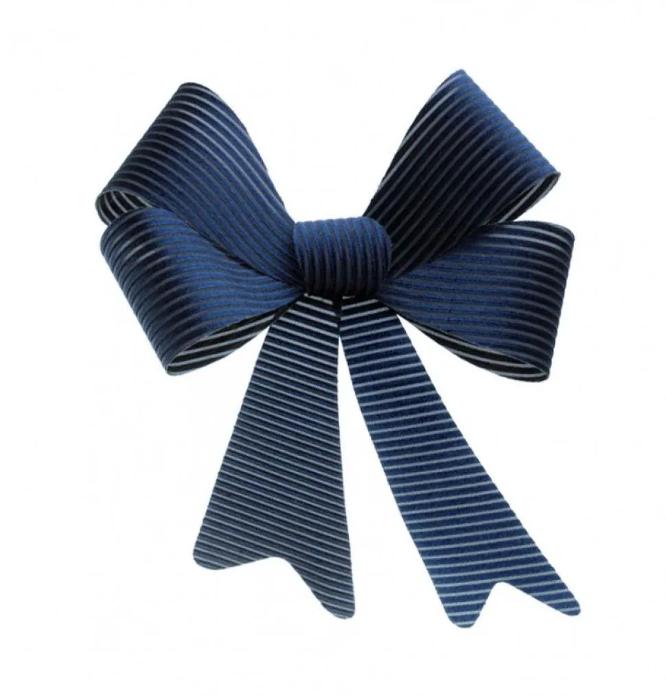 Donkerblauwe Strik Velvet 51cm