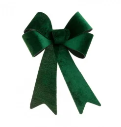 Donkergroene Strik Velvet 51cm