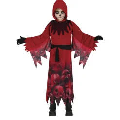 Doodshoofd Halloween Kostuum Kind Rood