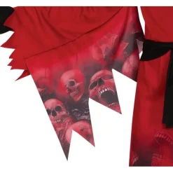 Doodshoofd Halloween Kostuum Kind Rood