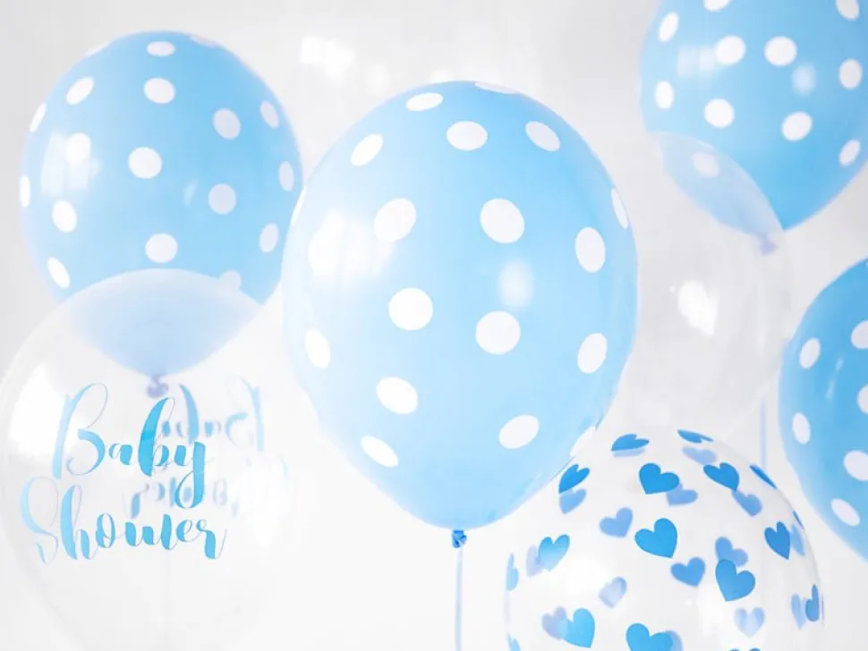 Doorzichtige Ballonnen Blauwe Hartjes