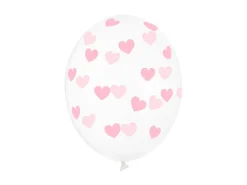 Doorzichtige Ballonnen Lichtroze Hartjes
