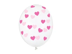 Doorzichtige Ballonnen Roze Hartjes