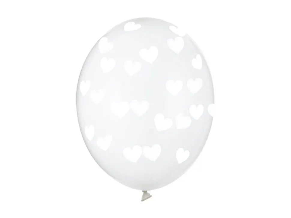 Doorzichtige Ballonnen Witte Hartjes