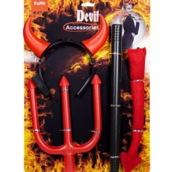 Duivel Accessoireset Rood 3 delig