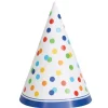 Feesthoedjes Confetti Regenboog 8st