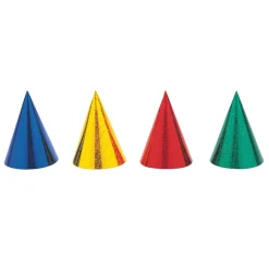 Feesthoedjes Gekleurd 15cm 8st