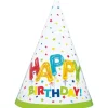 Feesthoedjes Happy Birthday Ballonnen 8st