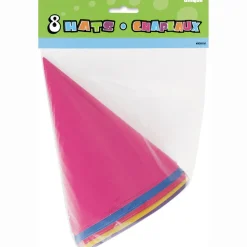 Feesthoedjes Karton Gekleurd 17,2cm 8st