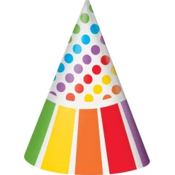 Feesthoedjes Regenboog 8st