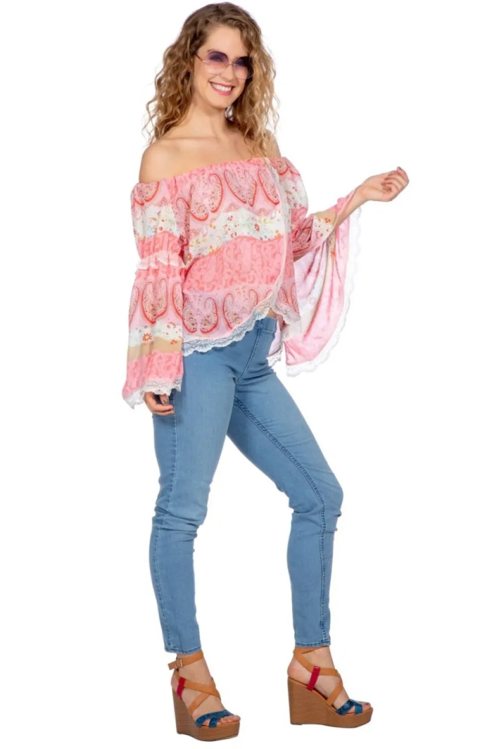 Festival Blouse Dames Roze