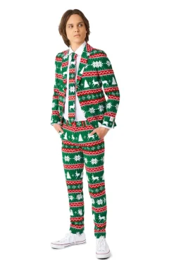 Festive Green Pak Jongen Tiener OppoSuits