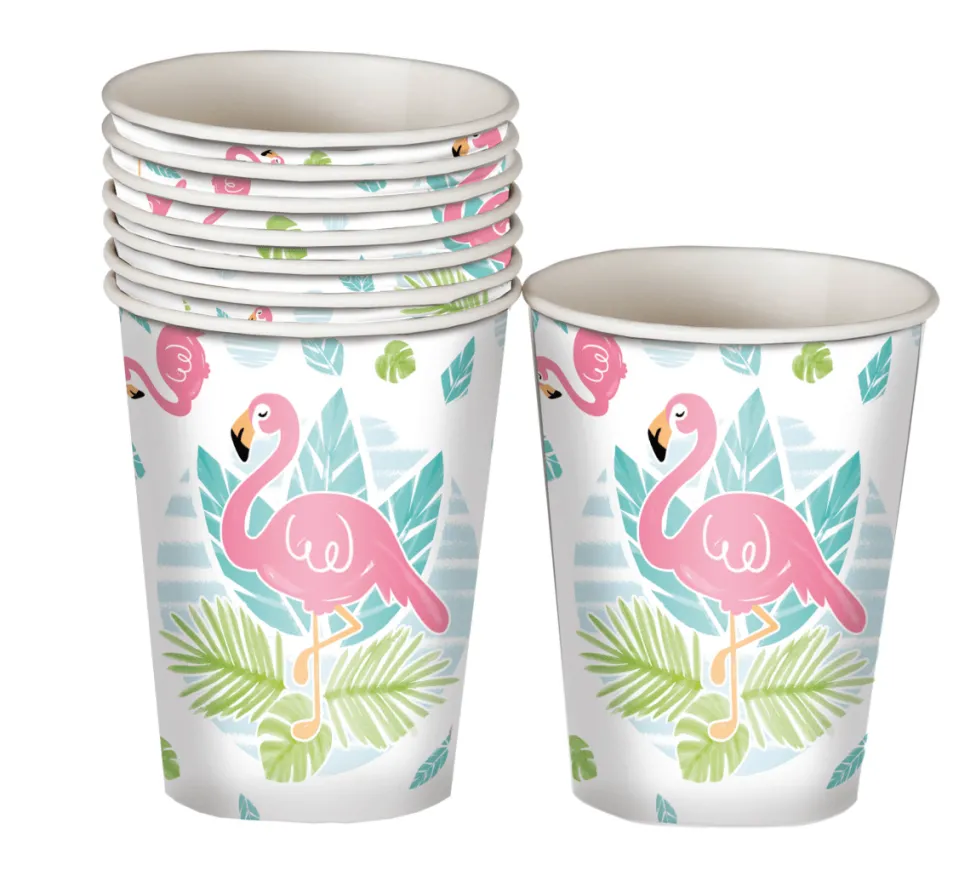 Flamingo Bekers 250ml 8st
