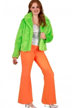 Flared Broek Neon Oranje