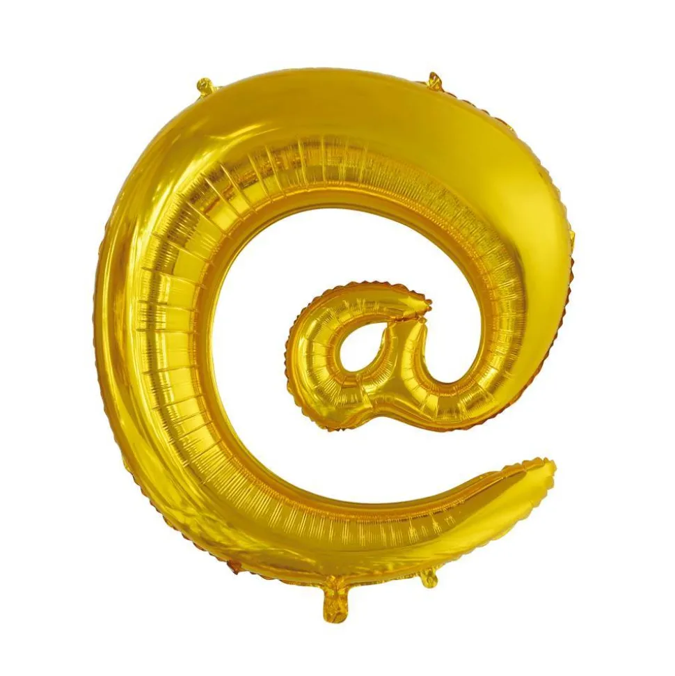 Folie Ballon Apenstaartje @ Goud XL 102cm leeg